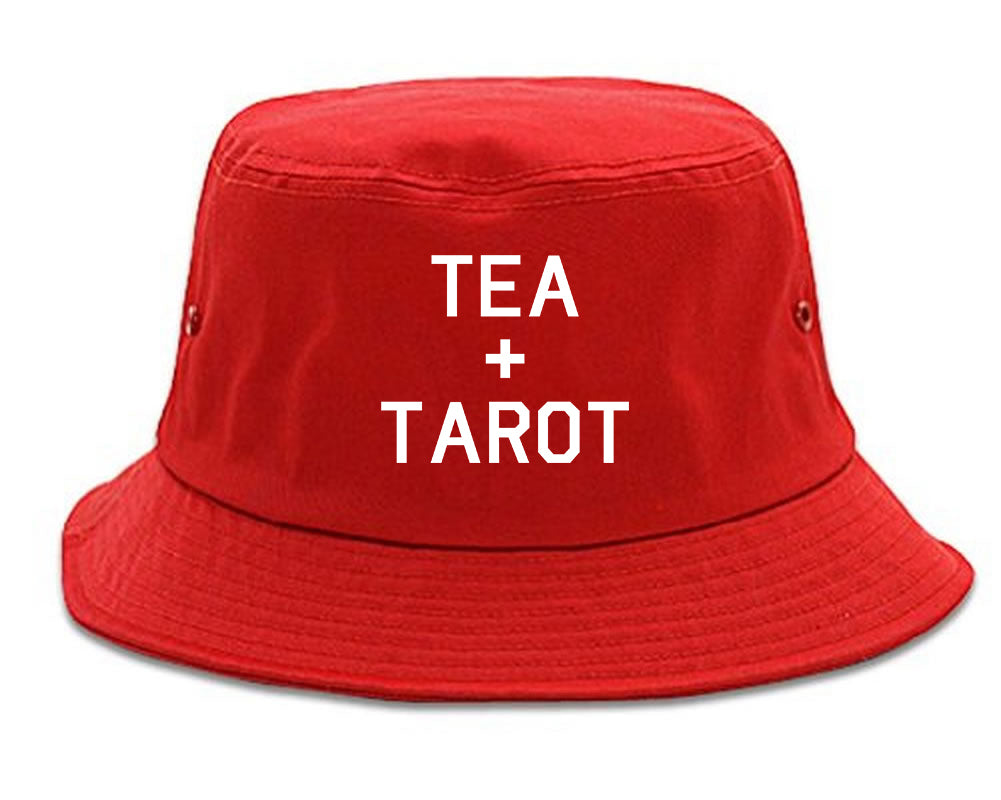 Tea And Tarot Cards red Bucket Hat
