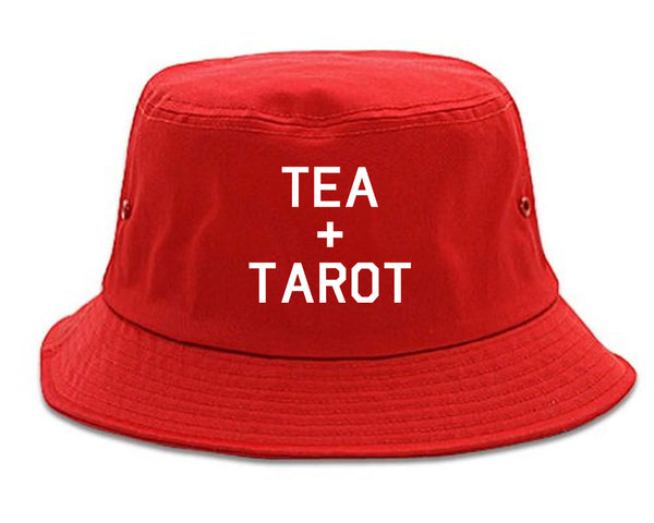 Tea And Tarot Cards red Bucket Hat