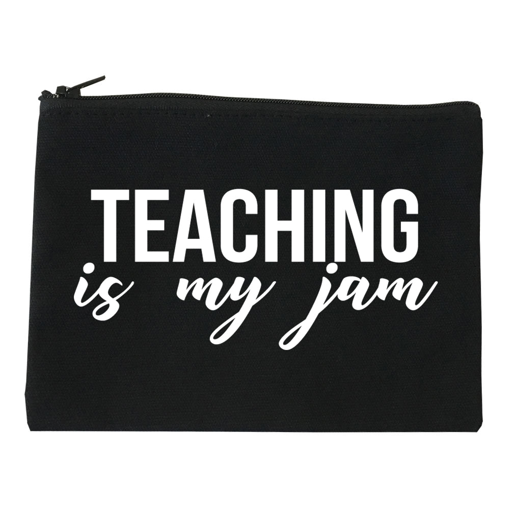 Teaching Is My Jam Teacher Black Makeup Bag