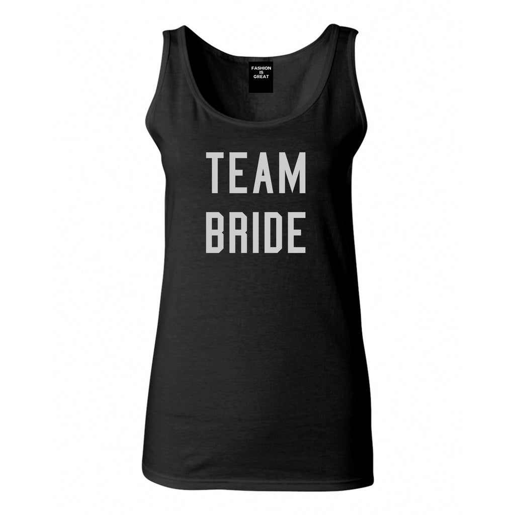 Team Bride Wedding Bachelorette Black Womens Tank Top