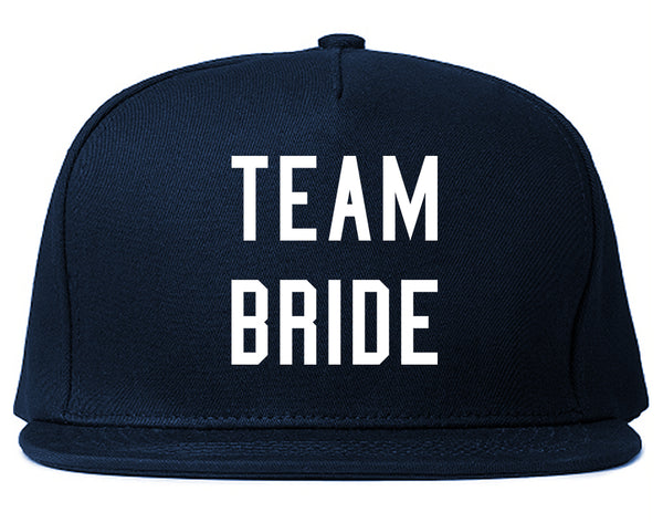 Team Bride Wedding Bachelorette Blue Snapback Hat