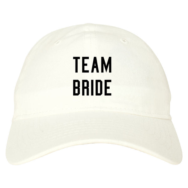 Team Bride Wedding Bachelorette white dad hat
