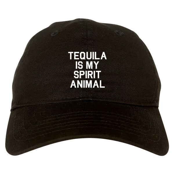 Tequila Is My Spirit Animal Black Dad Hat