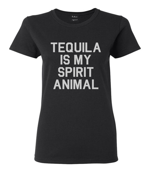Tequila Is My Spirit Animal Black T-Shirt