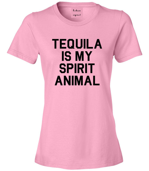 Tequila Is My Spirit Animal Pink T-Shirt