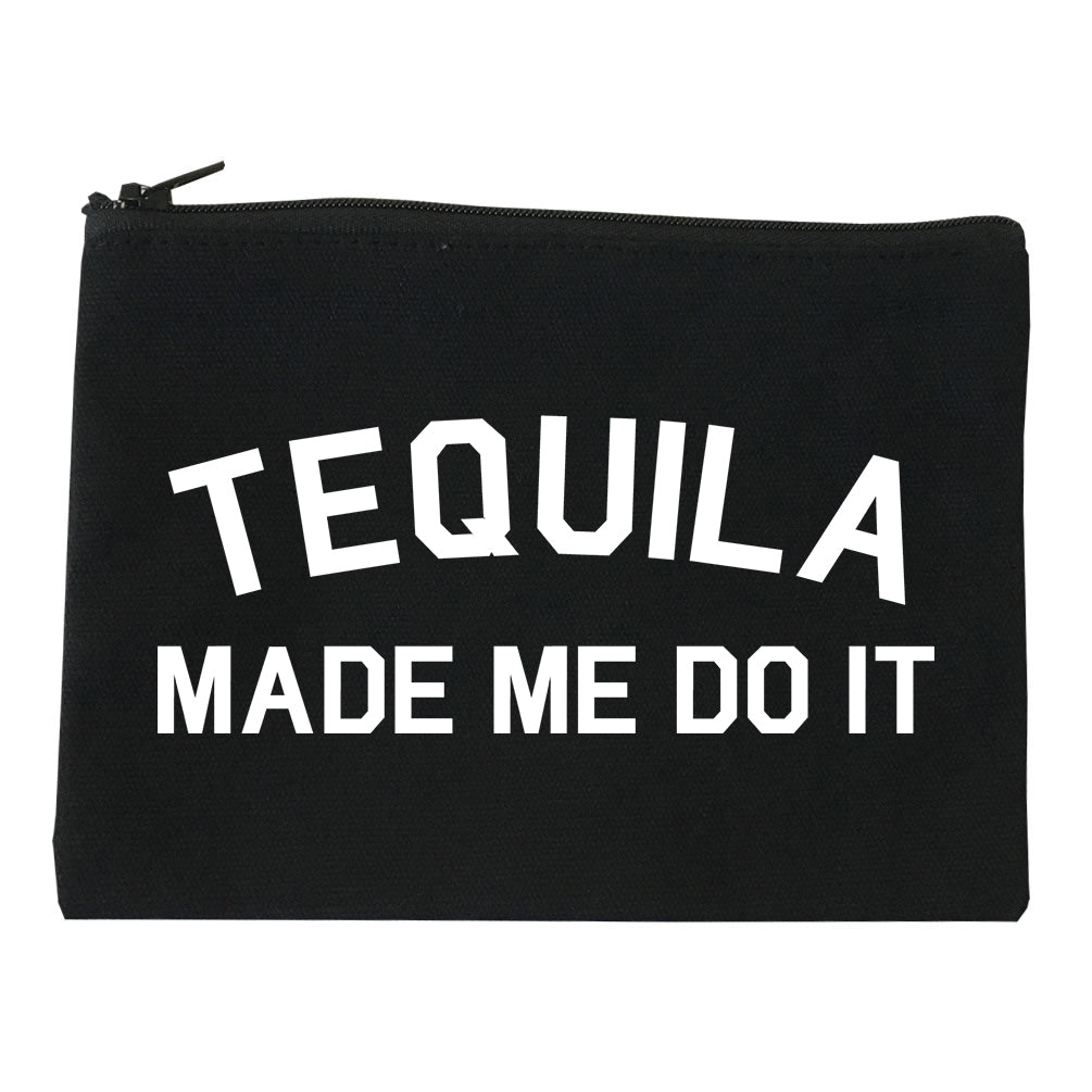 Tequila Made Me Do It Funny Vacation Black Makeup Bag