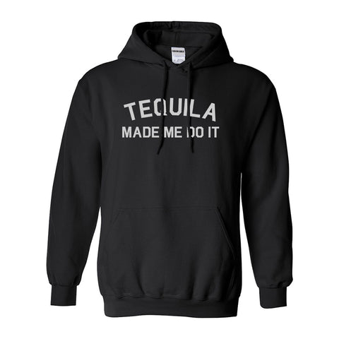 Tequila Made Me Do It Funny Vacation Black Pullover Hoodie