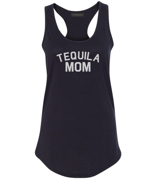 Tequila Mom Funny Black Womens Racerback Tank Top