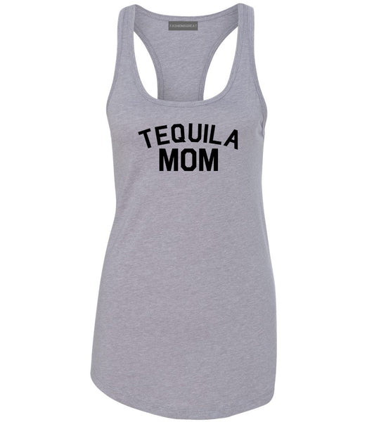 Tequila Mom Funny Grey Womens Racerback Tank Top