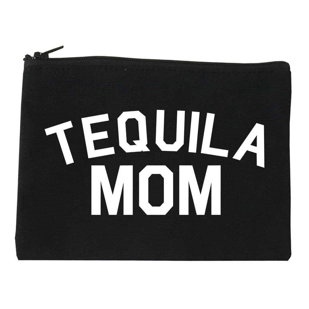 Tequila Mom Funny black Makeup Bag