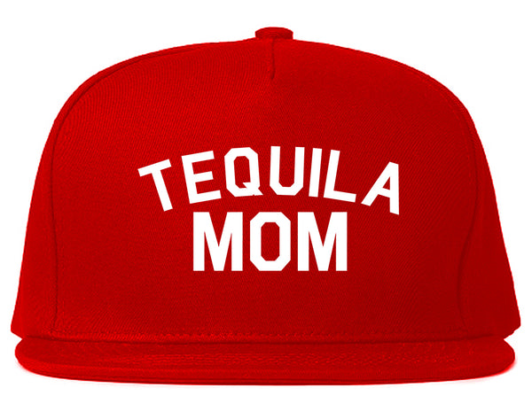Tequila Mom Funny Red Snapback Hat