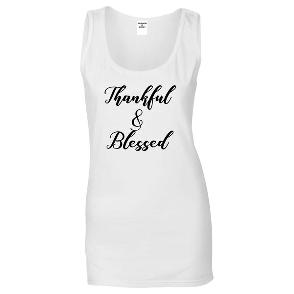Thankful And Blessed White Tank Top