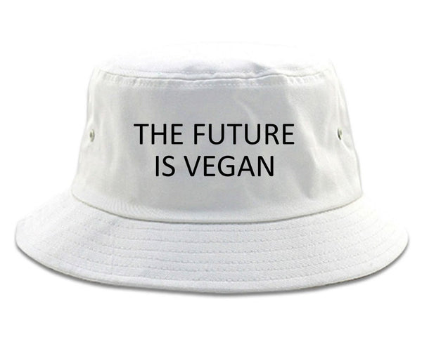 The Future Is Vegan white Bucket Hat