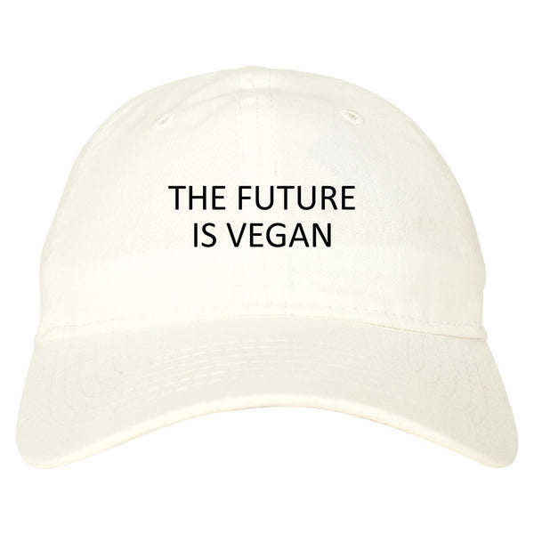 The Future Is Vegan white dad hat