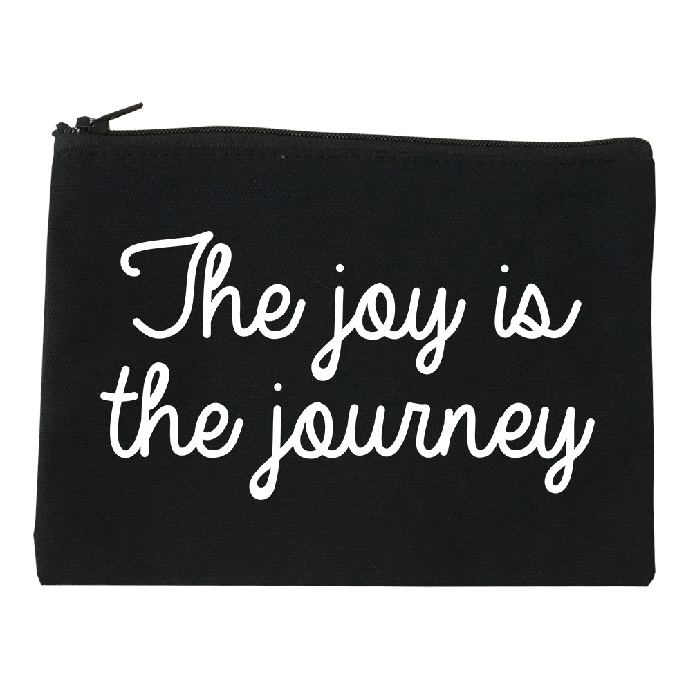 The Joy Is The Journey Black Makeup Bag