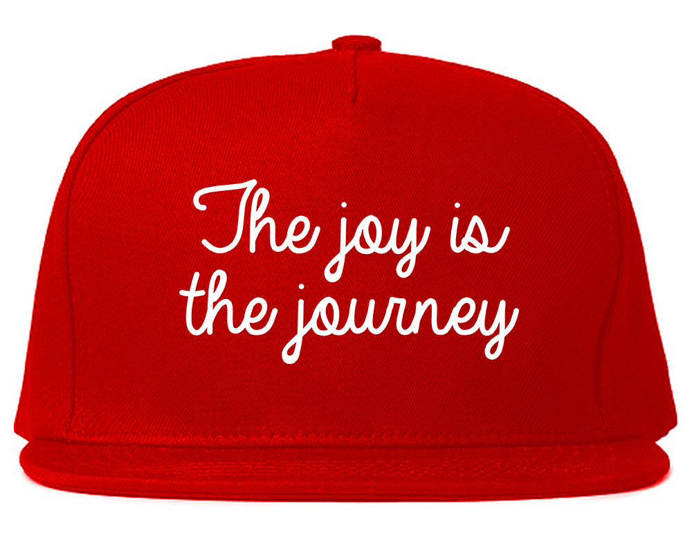 The Joy Is The Journey Red Snapback Hat