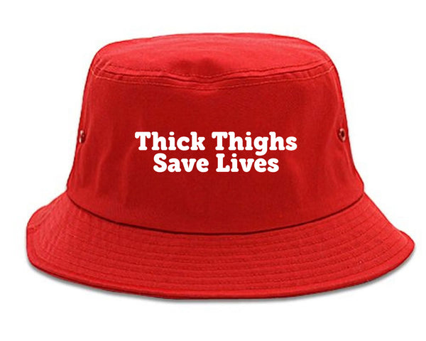 Thick Thighs Save Lives Bucket Hat Red