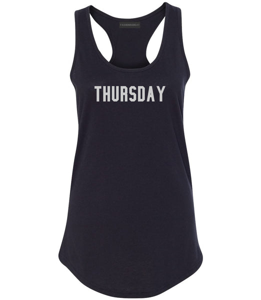 Thursday Days Of The Week Black Womens Racerback Tank Top