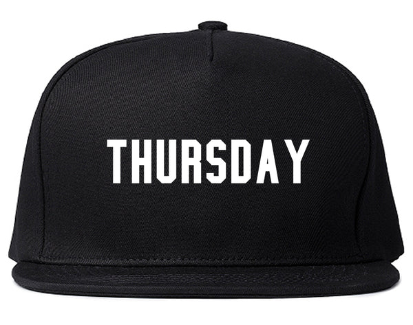 Thursday Days Of The Week Black Snapback Hat