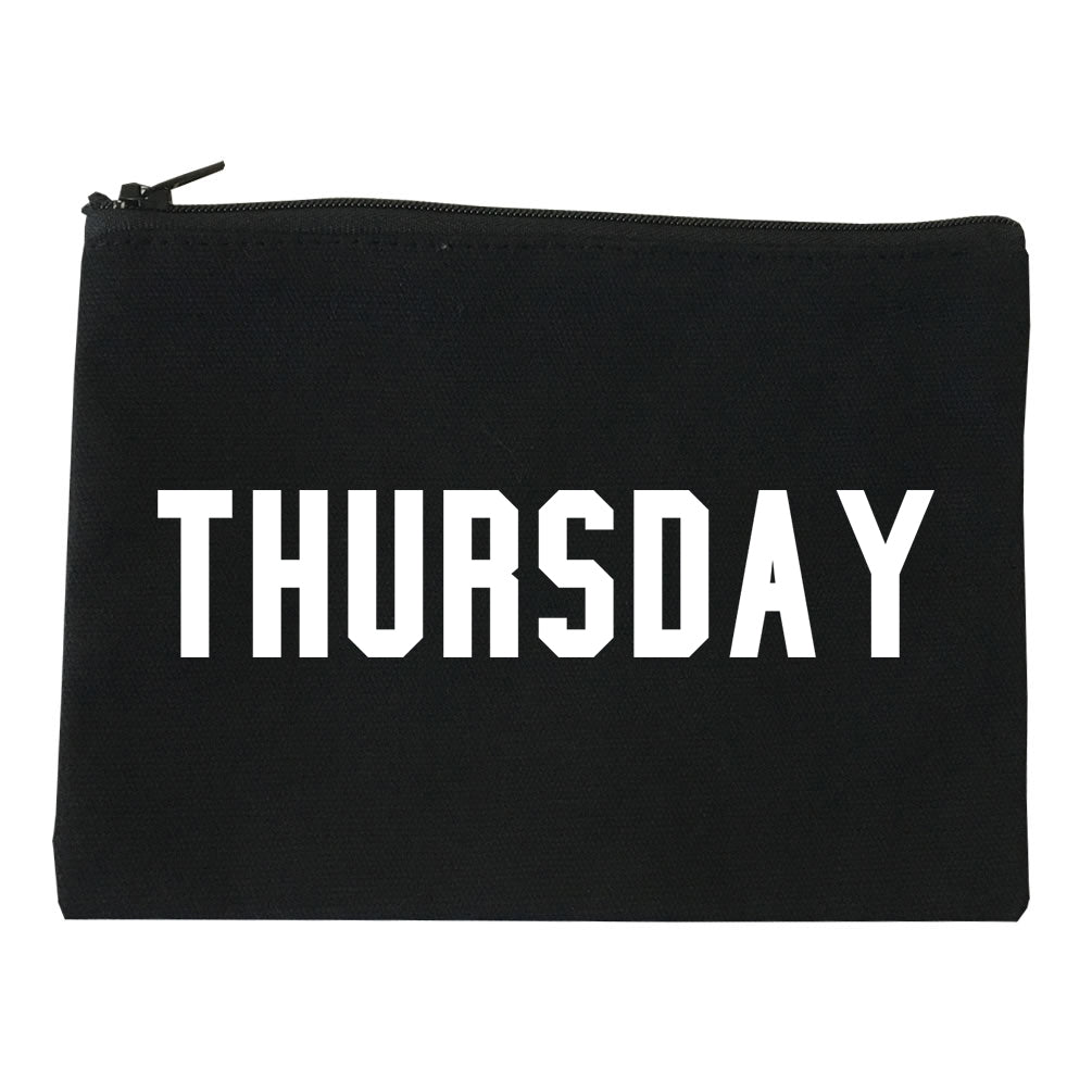 Thursday Days Of The Week black Makeup Bag