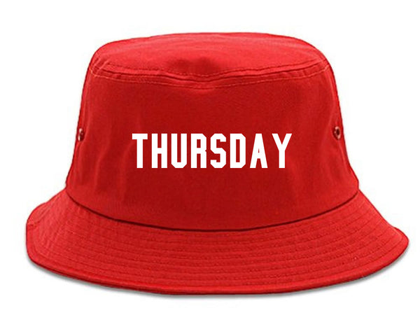Thursday Days Of The Week red Bucket Hat
