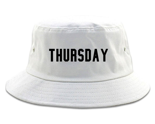 Thursday Days Of The Week white Bucket Hat
