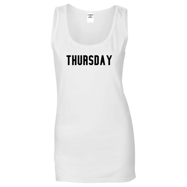Thursday Days Of The Week White Womens Tank Top
