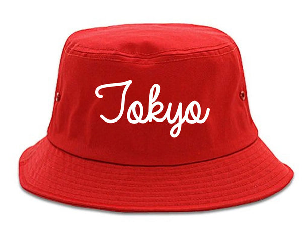 Tokyo Japan Script Chest red Bucket Hat