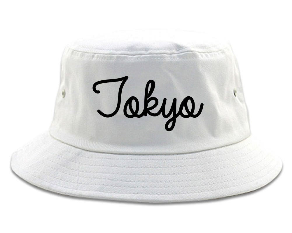 Tokyo Japan Script Chest white Bucket Hat