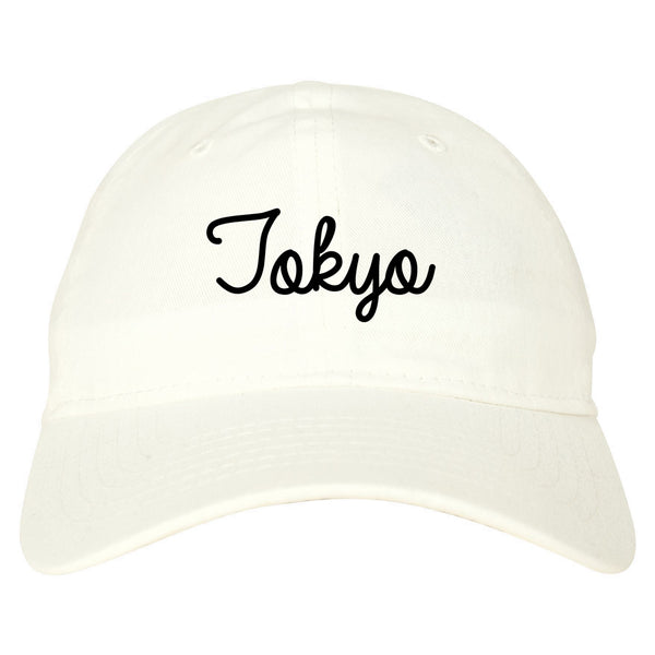 Tokyo Japan Script Chest white dad hat