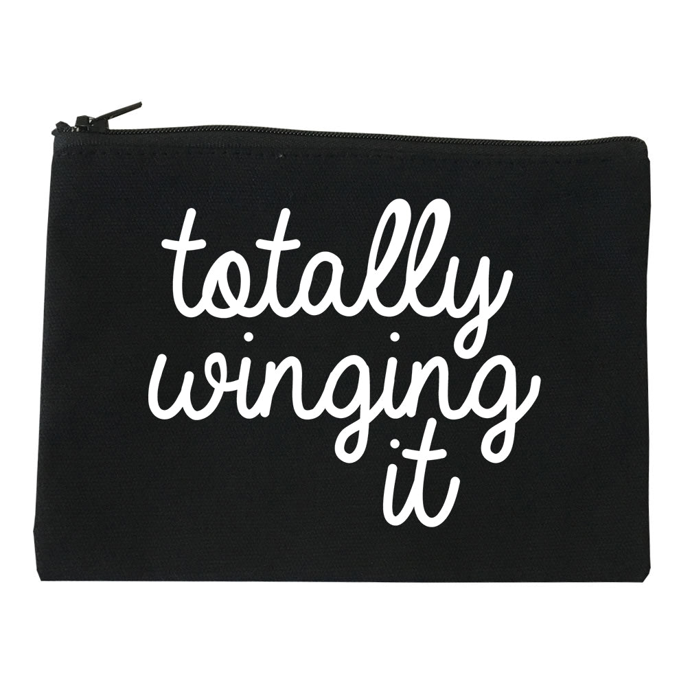 Totally Winging It Script Makeup Bag Red