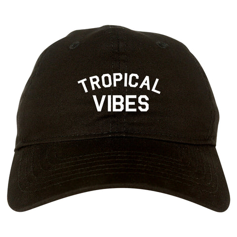Tropical Vibes Only black dad hat