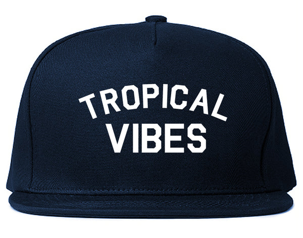 Tropical Vibes Only Blue Snapback Hat