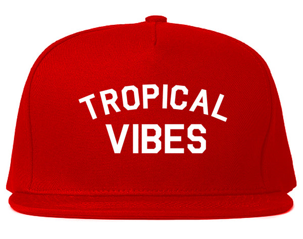 Tropical Vibes Only Red Snapback Hat