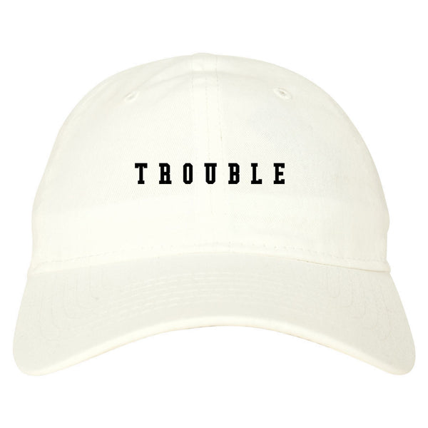 Trouble Dad Hat White