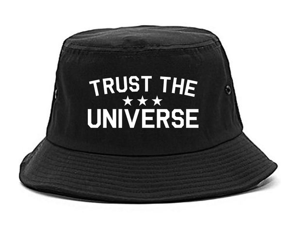 Trust The Universe Mantra Bucket Hat Black