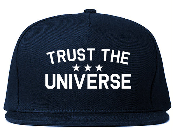 Trust The Universe Mantra Snapback Hat Blue