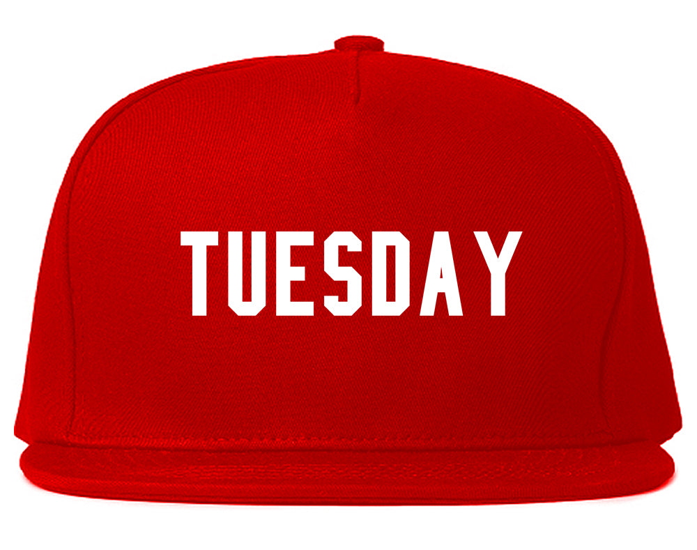 Tuesday Days Of The Week Red Snapback Hat