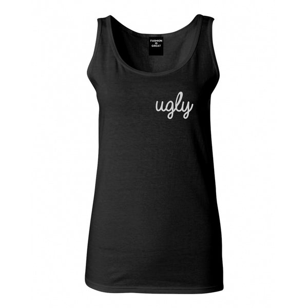 Ugly Funny Cute Chest Black Womens Tank Top