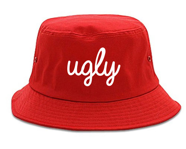 Ugly Funny Cute Chest red Bucket Hat