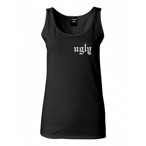 Ugly Olde English Chest Black Womens Tank Top