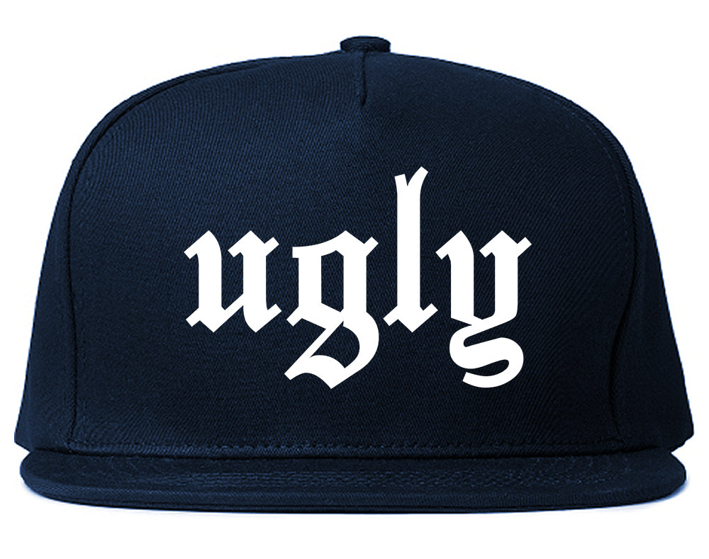 Ugly Olde English Chest Blue Snapback Hat