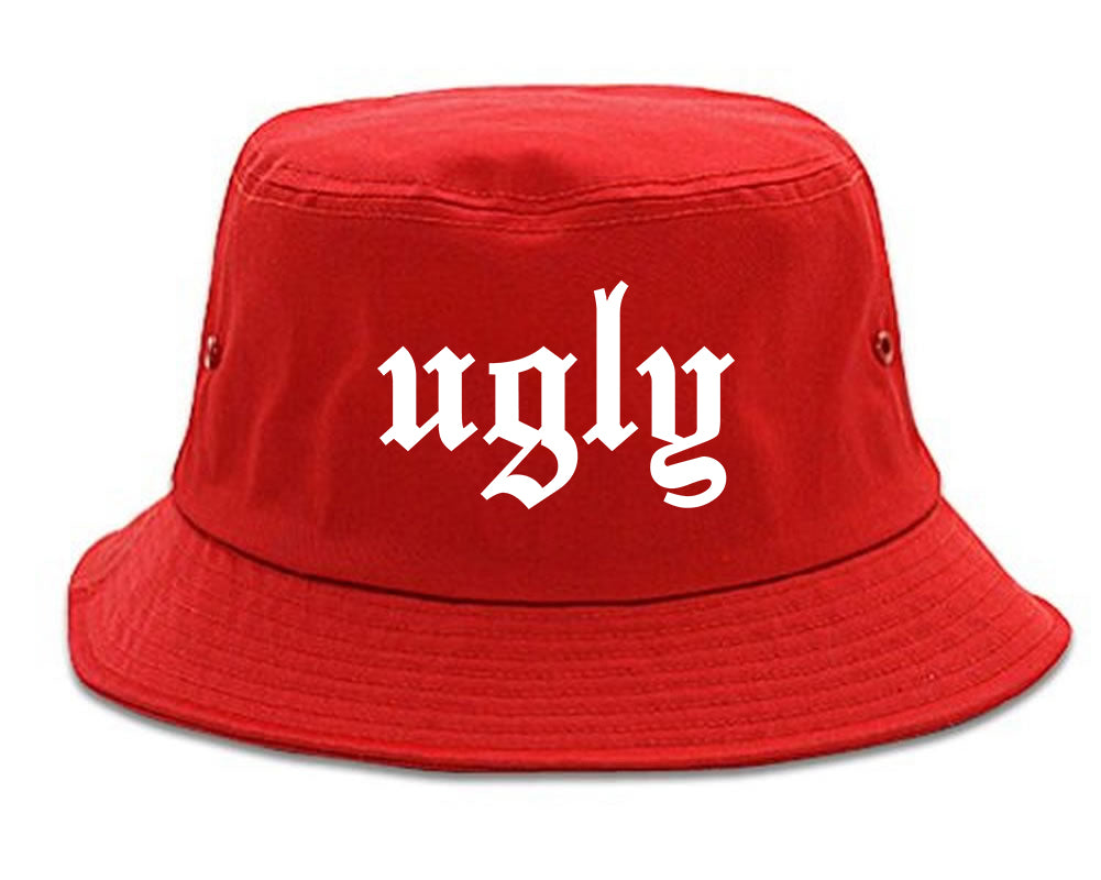 Ugly Olde English Chest red Bucket Hat
