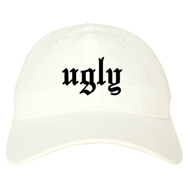 Ugly Olde English Chest white dad hat