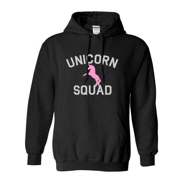 Unicorn Squad Funny Black Womens Pullover Hoodie