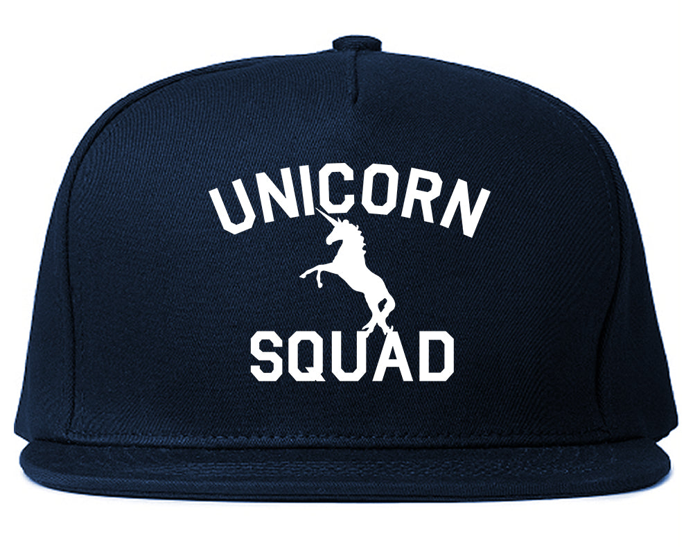 Unicorn Squad Funny Blue Snapback Hat