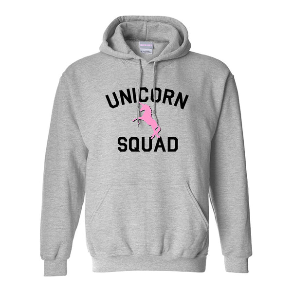 Unicorn Squad Funny Grey Womens Pullover Hoodie