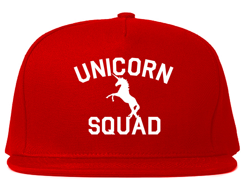 Unicorn Squad Funny Red Snapback Hat