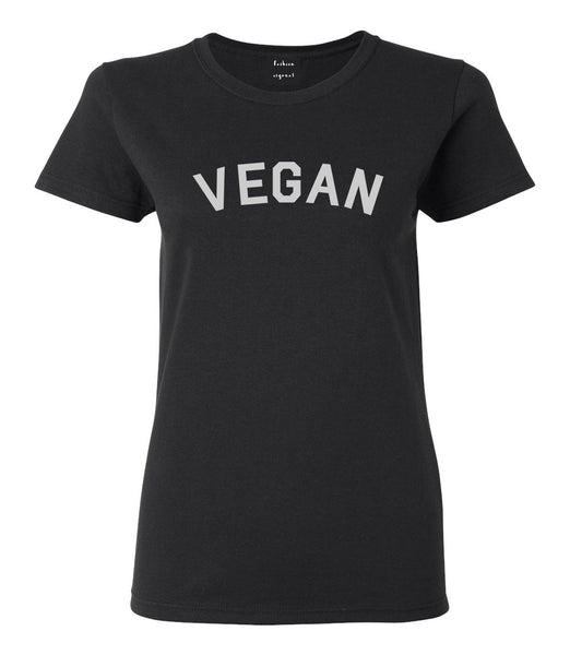 VEGAN Simple Vegetarian Black T-Shirt