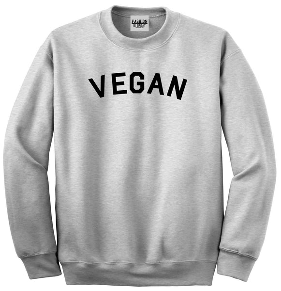 VEGAN Simple Vegetarian Grey Crewneck Sweatshirt
